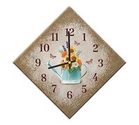 Mareli Reloj de Pared Cubierto con Papel Laminado Mate - Adecuado para Sala de Estar, Cocina, Oficina - Mecanismo silencioso