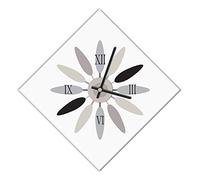 Mareli Reloj de Pared Cubierto con Papel Laminado Mate - Adecuado para Sala de Estar, Cocina, Oficina - Mecanismo silencioso