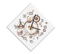 Mareli Reloj de Pared Cubierto con Papel Laminado Mate - Adecuado para Sala de Estar, Cocina, Oficina - Mecanismo silencioso