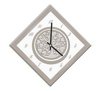 Mareli Reloj de Pared Cubierto con Papel Laminado Mate - Adecuado para Sala de Estar, Cocina, Oficina - Mecanismo silencioso