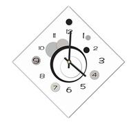 Mareli Reloj de Pared, Cubierto con Papel Laminado Mate Impreso, Blanco, 42x42