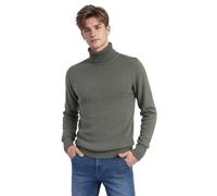 Marenza Jersey de cuello alto para hombre mezcla de cachemira fabricado en Italia suéter de cuello vuelto manga larga cachemira doble hilo otoño invierno pullover negro beige blanco gris chico polo