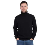 Marenza Jersey de cuello alto para hombre mezcla de cachemira fabricado en Italia suéter de cuello vuelto manga larga cachemira doble hilo otoño invierno pullover negro beige blanco gris chico polo
