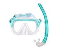 Mares Aquazone Combo Keewee Jr, Combo de Máscara y Tubo de Snorkel para Adultos, Menta/Transparente