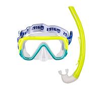 Mares Combo Keewee Junior - Set de Snorkel Infantil 8-14 años, máscara de una Lente de Silicona y Tubo ergonómico con Boquilla de Silicona