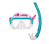 Mares Combo Keewee Junior - Set de Snorkel Infantil 8-14 años, máscara de una Lente de Silicona y Tubo ergonómico con Boquilla de Silicona
