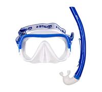 Mares Combo Keewee - Set de Snorkel Adulto con máscara de una Lente de Silicona y Tubo ergonómico con Boquilla de Silicona