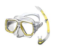 Mares Combo Ray - Set de Snorkel Adulto con máscara de Silicona Personalizable y Tubo Semi-seco con Boquilla de Silicona