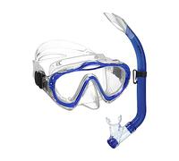 Mares Combo Sharky - Conjunto Mascara Y Tuba Snorkel Niño de 4 a 7 años, Unisex, Azul