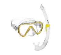 Máscara y Tubo Mares Aquazone Combo Vento, Conjunto Máscara y Tubo de Snorkel Adultos, Unisex, Amarillo