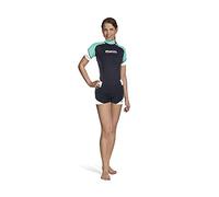 Mares Rash Guard Camiseta De Buceo con Mangas Cortas, Mujer, Azul, S