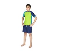 Mares Seaside Rashguard Shield Youth, Camiseta Natación para jóvenes de 8 a 13 años, Lime, XS