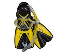 Mares Set Marea X-One - Kit de Snorkel Adulto con máscara de Silicona, Aletas Channel Thrust Ajustables sin Hebilla y Tubo Semi-seco ergonómico