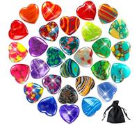 MARFOREVER 34 piezas de amuletos de la suerte, piedras naturales, piedras preciosas, juego de amor, piedras coloridas, amuletos de la suerte, decoración de Año Nuevo, regalos de San Valentín, regalos