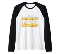 Margaret Joke Idgaf Meme Funny Halloween Girl Costume Maggie Camiseta Manga Raglan