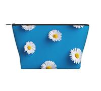 Margarita Blanca Estampada., Bolsa de artículos de tocador Bolsa de Maquillaje Bolsa de cosméticos Bolsa de artículos de tocador de Viaje portátil