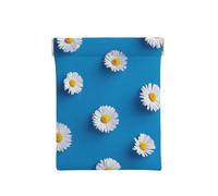 Margarita Blanca Estampada., Squeeze Top Wallet Bolsa de Almacenamiento para Mujer Monedero pequeño Bolsa de Cambio