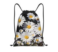 Margarita Blanca Hombre Mujer Mochila De Cuerdas Plegable Mochila Con Cordón Ajustable Mochilas Deportiva Para Baloncesto Voleibol Viaje