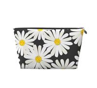 Margarita Blanca Negra, Bolsa de artículos de tocador Bolsa de Maquillaje Bolsa de cosméticos Bolsa de artículos de tocador de Viaje portátil