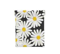 Margarita Blanca Negra, Squeeze Top Wallet Bolsa de Almacenamiento para Mujer Monedero pequeño Bolsa de Cambio