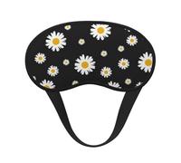 Margarita blanca y amarilla negra, Cubiertas oculares completas, antifaces para dormir que bloquean la luz, orejeras opacas para dormir