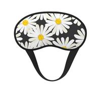 Margarita blanca y negra, Cubiertas oculares completas, antifaces para dormir que bloquean la luz, orejeras opacas para dormir