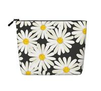 Margarita Blanca y Negra,Neceser de Maquillaje de imitación Lino, Neceser de Viaje portátil