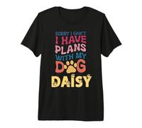 Margarita con Nombre de Perro, Regalo Personalizado Busy with My Dog Daisy Camiseta Premium