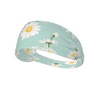 Margarita exuberante Flor Floral,Banda Deportiva para el Sudor Unisex, Multiusos, elástica para el Pelo