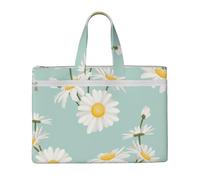 Margarita exuberante flor floral,Bolsa de lona para documentos con cremallera, bolso de mano, maletín para la escuela y la oficina.