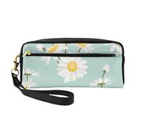 Margarita Exuberante Flor Floral, Bolsa de Maquillaje Bolsa de cosméticos Bolsa de Aseo de Viaje portátil Estuche de Cuero para Mujeres y niñas