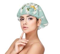 Margarita exuberante flor floral,Gorro de dormir de satén para adultos - Gorro de dormir elástico para mujer, cubrecabello nocturno