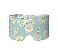 Margarita exuberante flor floral,Máscara para ojos con bloqueo de luz y protección ocular completa para dormir, orejeras y ojos.