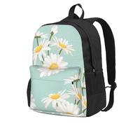 Margarita exuberante flor floral,Mochila con bolsillos, mochila informal para el día a día, resistente al agua, ideal para la escuela, viajes