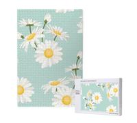 Margarita exuberante Flor Floral,Rompecabezas de Madera de 1000 Piezas para Adultos y Adolescentes.