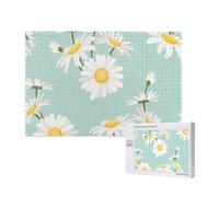 Margarita exuberante Flor Floral,Rompecabezas de Madera de 1000 Piezas para Adultos y Adolescentes.