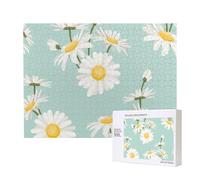 Margarita exuberante Flor Floral,Rompecabezas de Madera de 500 Piezas, Juego Familiar, Rompecabezas para Adultos, Adolescentes, decoración del hogar