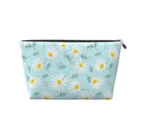 Margarita Floral Delicada Azul y Blanca, Bolsa de artículos de tocador Bolsa de Maquillaje Bolsa de cosméticos Bolsa de artículos de tocador de Viaje portátil