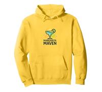 Margarita Maven: Logotipo de cóctel Vibrante para entusiastas del Bar Sudadera con Capucha, Unisex para Adultos, Limón, M