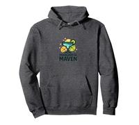 Margarita Maven: Logotipo de cóctel Vibrante para entusiastas del Bar Sudadera con Capucha, Unisex para Adultos, Jaspeado Oscuro, S