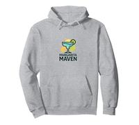 Margarita Maven: Logotipo de cóctel Vibrante para entusiastas del Bar Sudadera con Capucha, Unisex para Adultos, Gris Jaspeado, L
