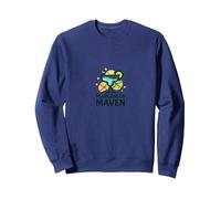 Margarita Maven: Logotipo de cóctel Vibrante para entusiastas del Bar Sudadera, Unisex para Adultos, Azul Marino, S