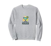Margarita Maven: Logotipo de cóctel Vibrante para entusiastas del Bar Sudadera, Unisex para Adultos, Gris Jaspeado, XXL