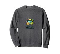 Margarita Maven: Logotipo de cóctel Vibrante para entusiastas del Bar Sudadera, Unisex para Adultos, Jaspeado Oscuro, XL