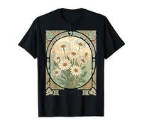 Margarita Primavera Mes Nacimiento Flor Art Nouveau Vintage Camiseta