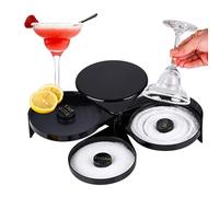 Margarita Salt Rimmer, Cóctel Margarita Glass Rimmer Barman Barra de Herramientas 3 Capas de Borde de Azúcar Y Sal Recipiente de Especias de Caja de Sal de Lima