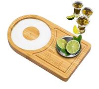 Margarita Salt Rimmer - Madera Coctel Herramienta Rimming Bar Garner Prep Estación, Amplificador de Sabor de Bebida Profesional, Durable Barman Accesorio | Costilla De Azúcar Sal Cóctel Con Diseño De