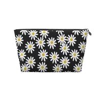Margaritas Flores Florales Flor Blanco Y Negro Simple, Bolsa de artículos de tocador Bolsa de Maquillaje Bolsa de cosméticos Bolsa de artículos de tocador de Viaje portátil