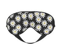 Margaritas Flores Florales Flor Blanco Y Negro Simple, Cubreojos completos Antifaz bloqueador de luz Antifaz para dormir Antifaz suave con los ojos vendados Noche