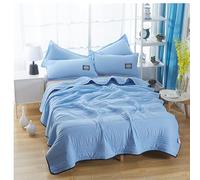 Margarola Silk Cooling Blanket, Cool Ice Silk Summer Comforters Blanket, Lightweight Summer Blanket Ultra Cold Breathable Summer Blankets for Hot Sleepers Night Sweats (Blue,200 x 230cm / 79*91 inch)